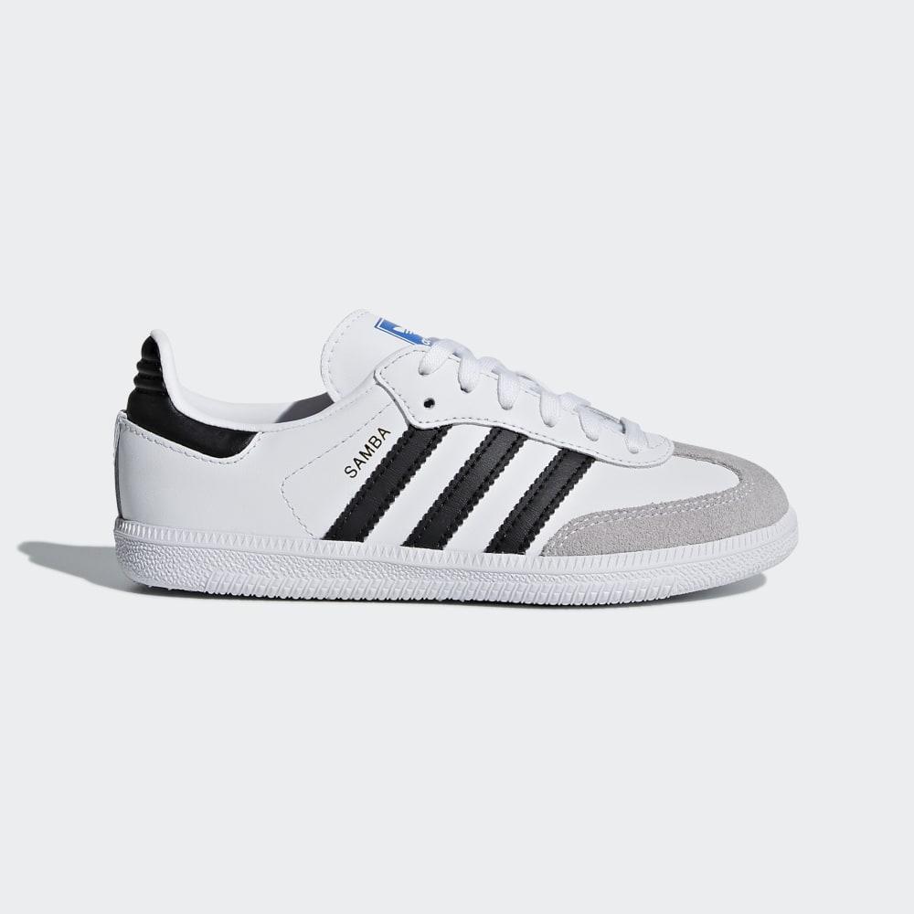 Adidas Boys' Samba OG Originals Shoes White/Black/Grey Ireland BB6975